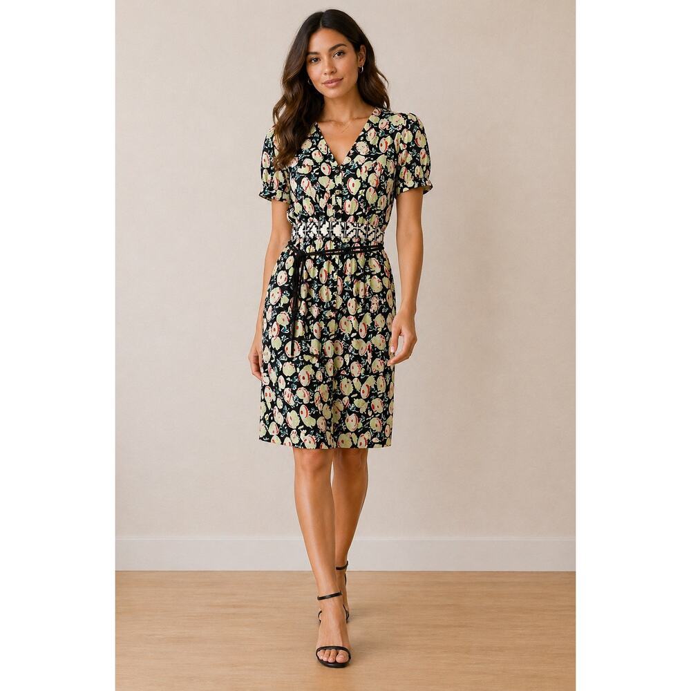 Corey Lynn Calter Floral 100% Silk Dress - Size S